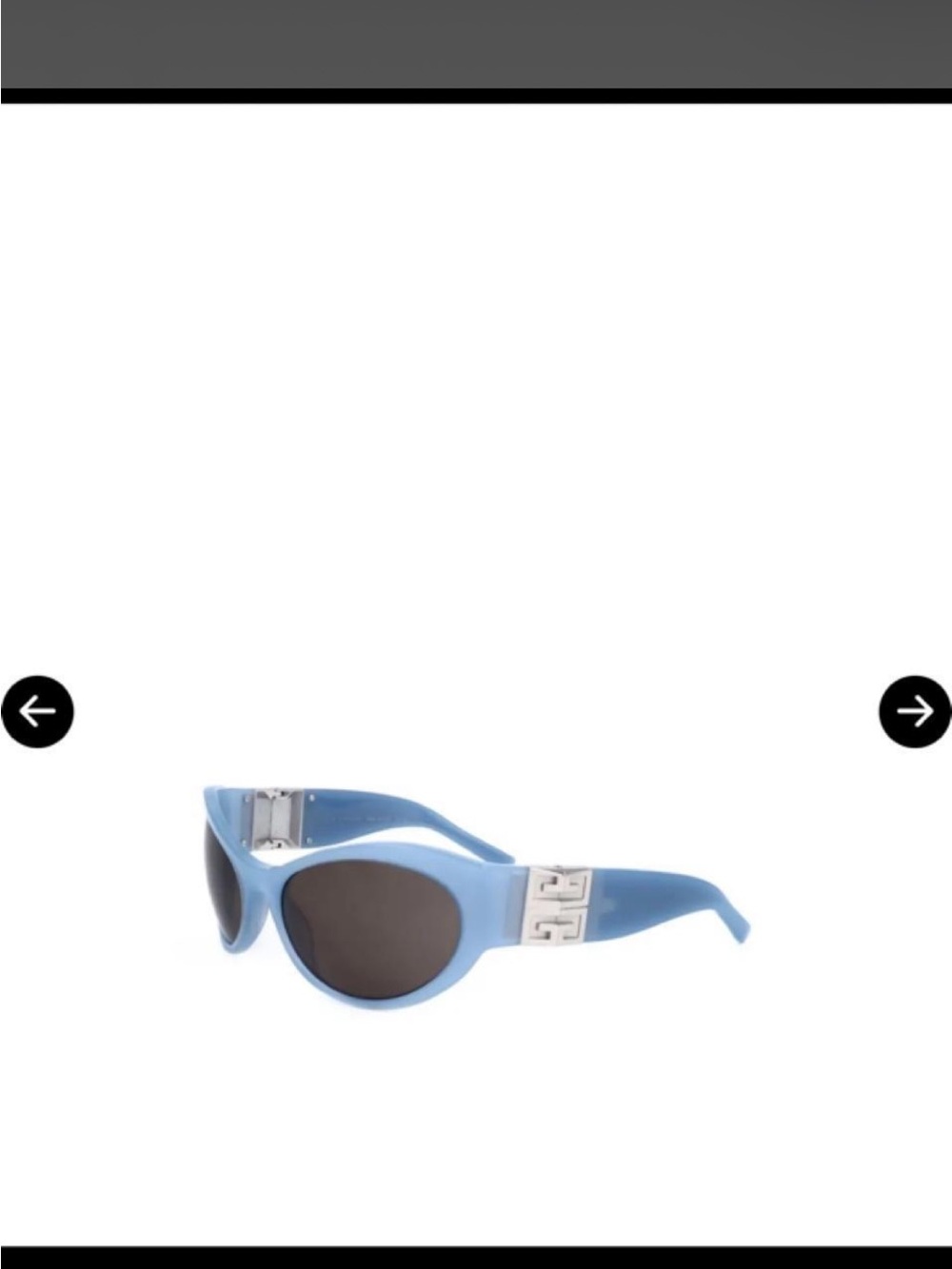 Givenchy baby blue Sunglasses with Silver Accent
